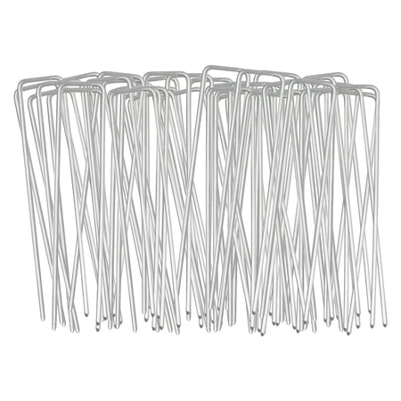 Super Geotextile Landscape Staples - Heavy Duty 11 Gauge Galvanized U-Shaped Sod Pins for Weed Barrier and Landscaping