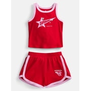 Supergirl Girls Graphic Tank Top and Matching Shorts Set, 2-Piece, Sizes 4-16