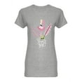 thumbnail image 1 of Super Girl Pink Flamingo Bird Shaped T-Shirt Women -Image by Shutterstock, Female Medium, 1 of 2