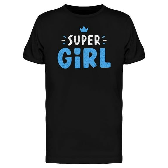 Super Girl With Blue Crown T-Shirt Men -Image by Shutterstock, Male 3X-Large