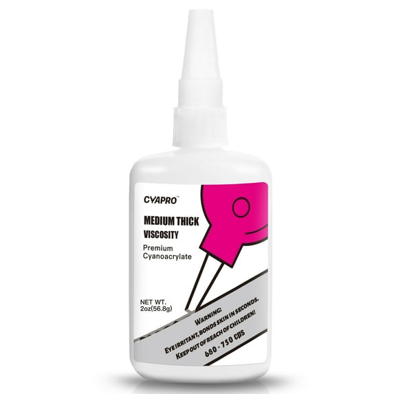 Super Glue Clear Gel by CYAPRO, No Run Control Class CA Glue, 56.8g Bottle