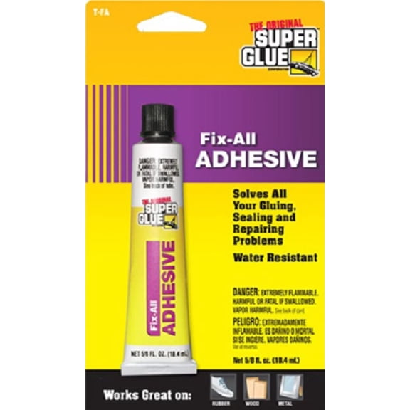 Super Glue Fix All Adhesive,5/8 fl. Oz. Tube,Clear, PT-FA