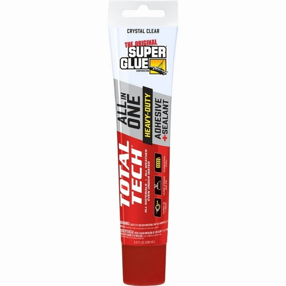 Pacer Technology Super Glue Total Tech Construction Adhesive & Sealant - Clear - 4.2 Oz