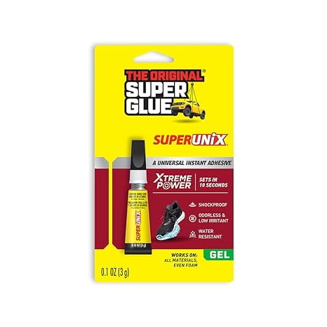 Super Glue Superunix Universal Instant Bonding Adhesive Shockproof & Waterproof 3g Tube, 3 Pack