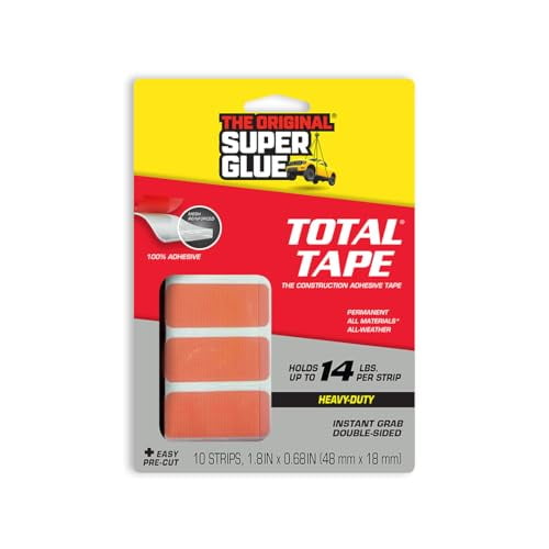 Super Glue - Total Tape Precut Strips - 10 Strips - (Pack of 3)