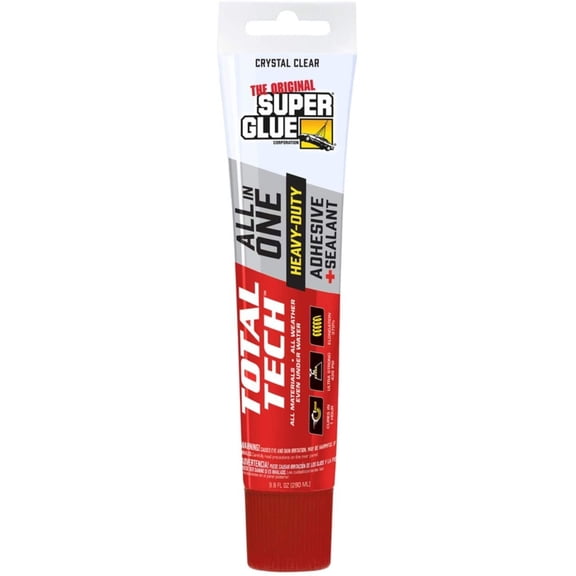 The Original Super Glue Total Tech Construction Adhesive Sealant - Clear - 4.2 oz