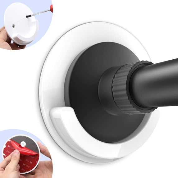 Super Grip No Drilling Spring Tension Curtain Rod Hanger Holder with Secure Brackets, Heavy Duty Adjustable Pole for Room Divider & Shower