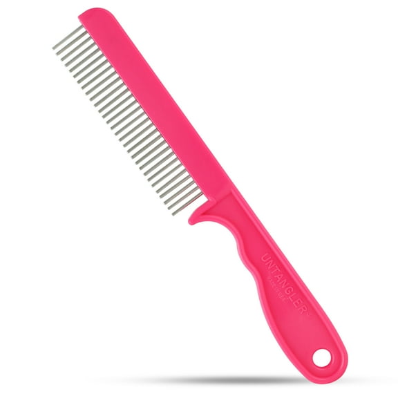 Super Groom II Pet Comb with ultra fine spaced silky smooth rotating teeth clears mats with ease