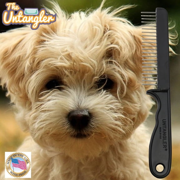 Super Groom Pet Comb with silky smooth rotating teeth- clears matted hair with ease
