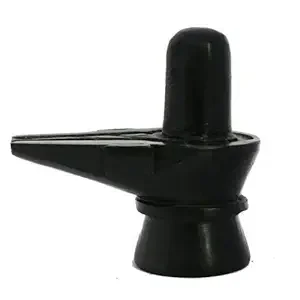 7 Inch Natural Black Marble Lord Shiva Lingam Puja Idol | Handcrafted Murti For Worship