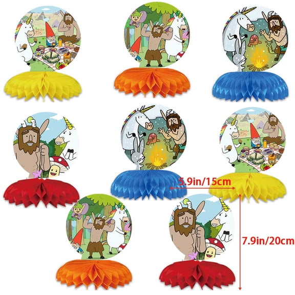 Super Happy Magic Forest Honeycomb Centerpiece Toppers for Birthday Party Decoration Supplies