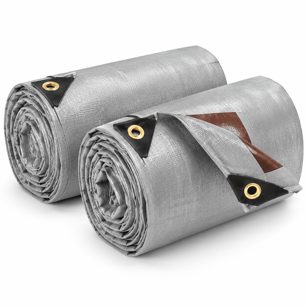 Poly Edge Super Heavy-duty 8' X 10'/brown Poly Tarp (2-pack) - 16 Mil Waterproof ...