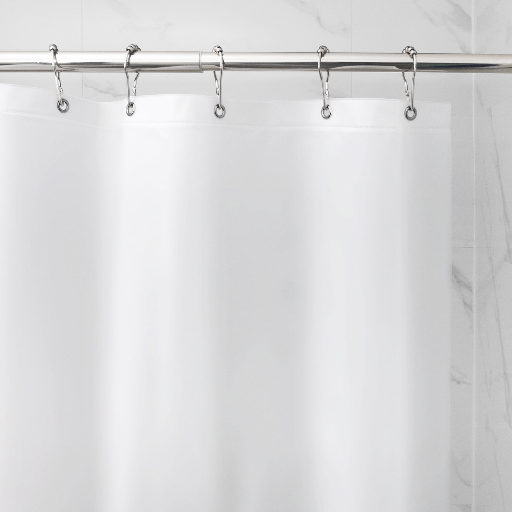 Super Heavyweight Waterproof PEVA Shower Liner, 72" x 72", Frosted