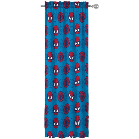 Super Hero Adventures Go Spidey Blue Microfiber Drapes, Set of 2