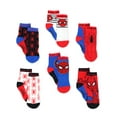 thumbnail image 1 of Super Hero Adventures Spider-Man Boys 6 pack Socks with Grippers SPN203, 1 of 7