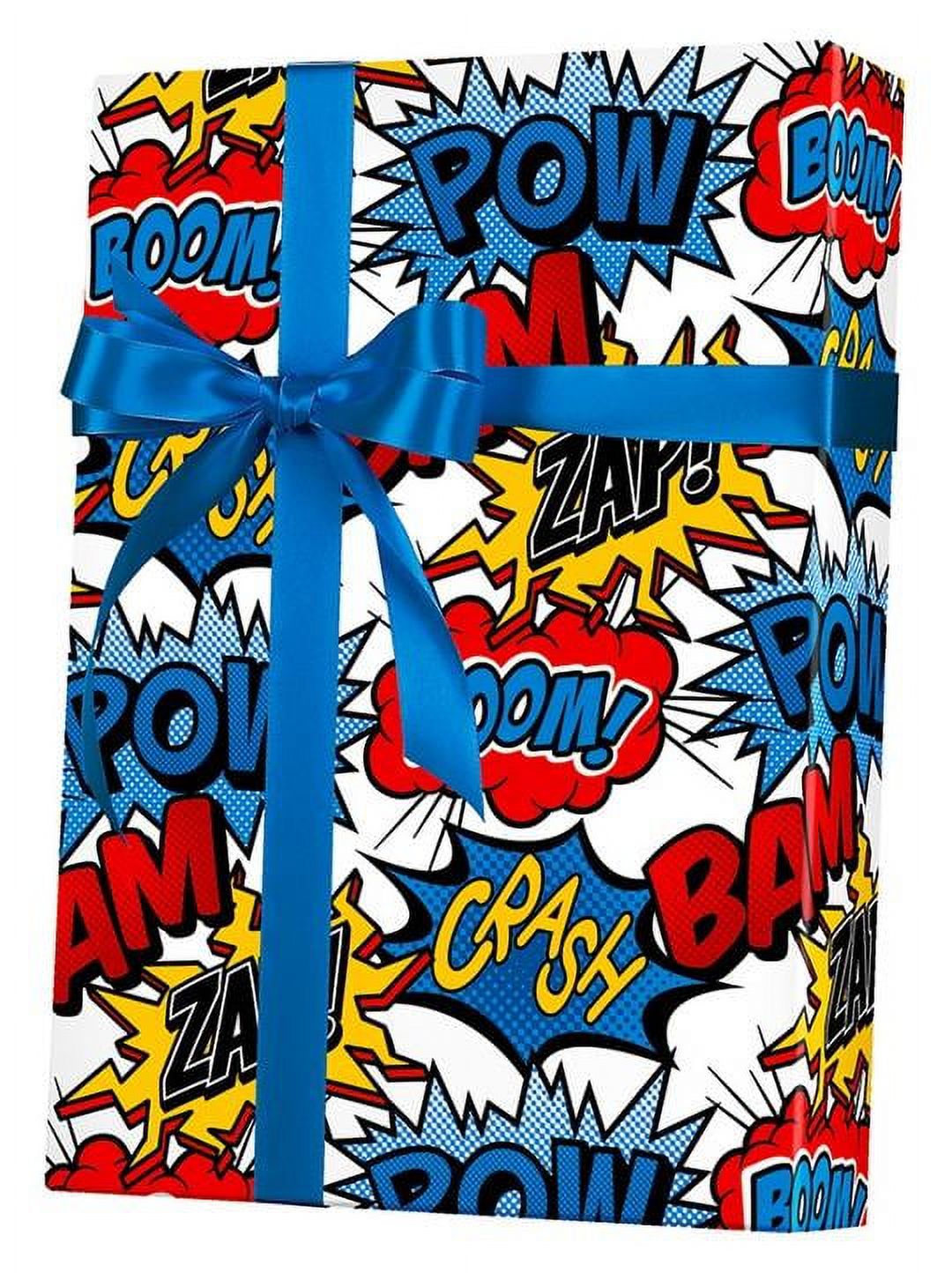 Super Hero Birthday / Special Occasion Gift Wrap Wrapping Paper-16ft - image 1 of 1
