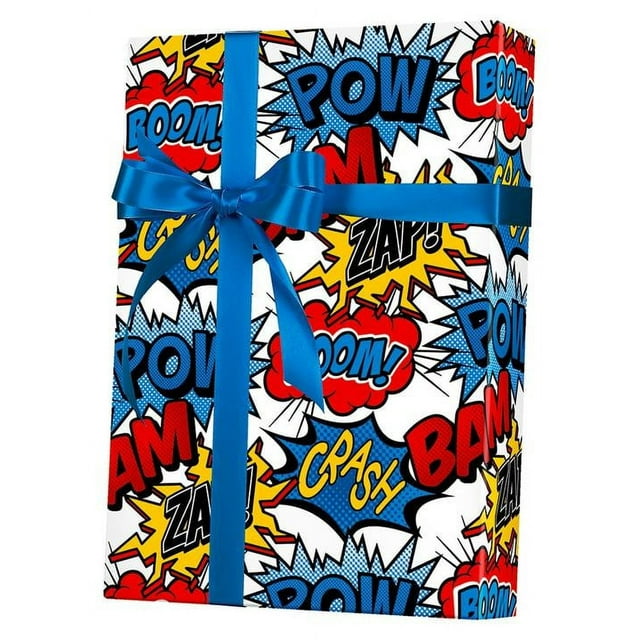 Super Hero Birthday / Special Occasion Gift Wrap Wrapping Paper-16ft