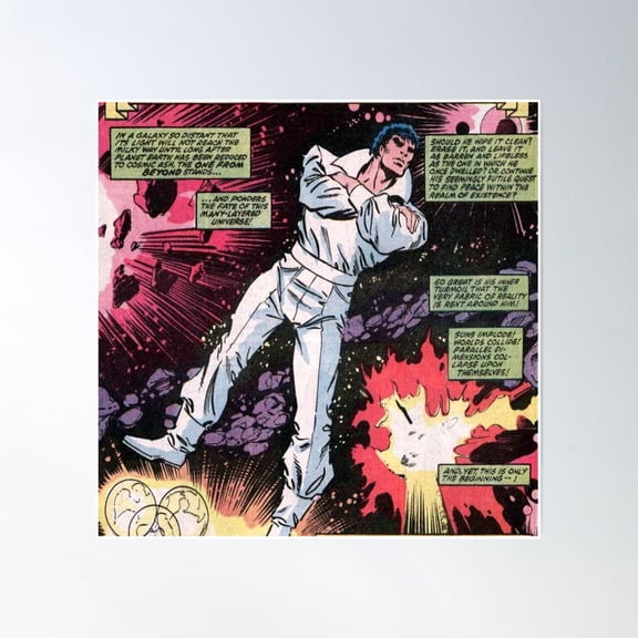 Super Hero, Comic Book, Beyonder, Space Poster Wall Art, Modern Wall Decor, 30x30 UNFRAMED