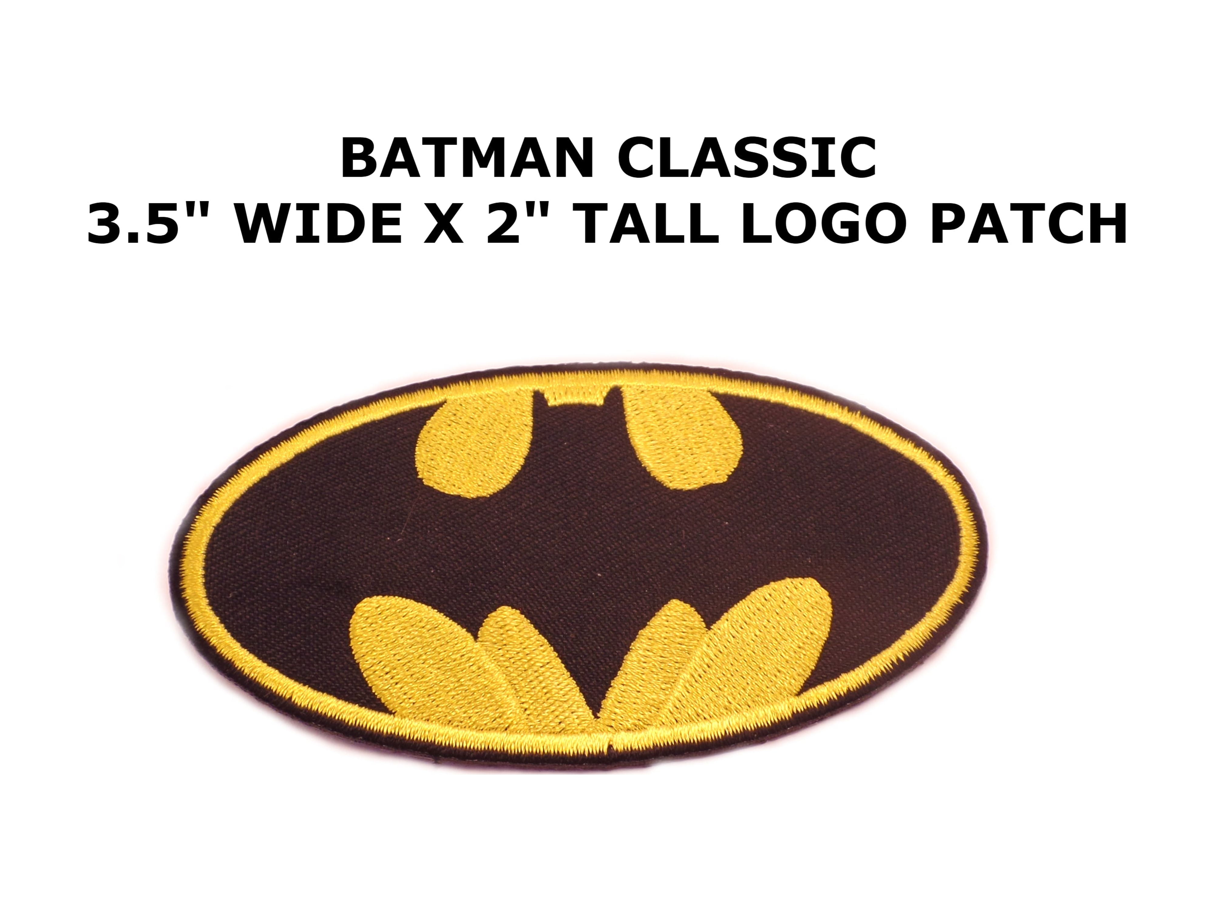 Batman Logo ~ Embroidered Iron On / Sew On Patch 