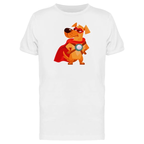 Super Hero Dog Caricature T-Shirt Men -Image by Shutterstock, Male Medium