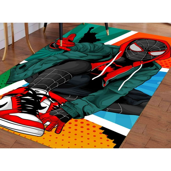 Super Hero Rugs, Boy Room Rugs, Children Rug, Accent Rug, Step Rug, Wall Hanging Rug, Gift For Her, Runner Rug, Large Rug, Non-Slip Carpet, 5.2'x7.5' - 160x230 cm