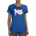 thumbnail image 1 of Super Hero, Super Mom Shaped T-Shirt Women -Image by Shutterstock, Female Small, 1 of 4