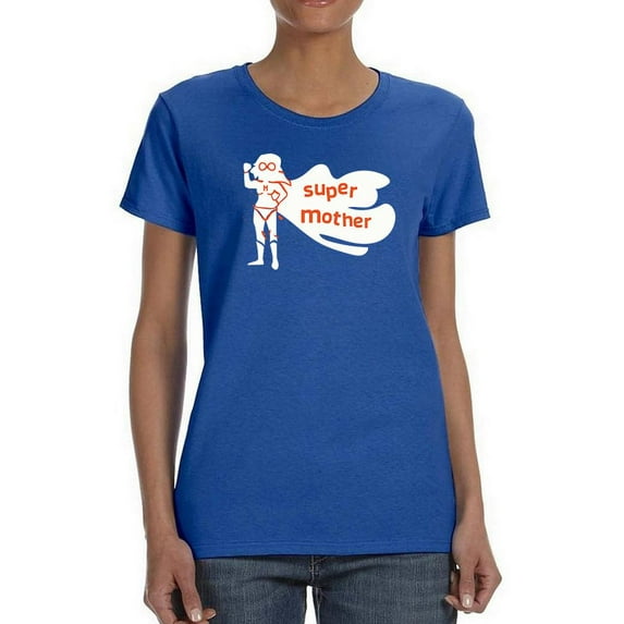 Super Hero, Super Mom Shaped T-Shirt Women -Image by Shutterstock, Female Small