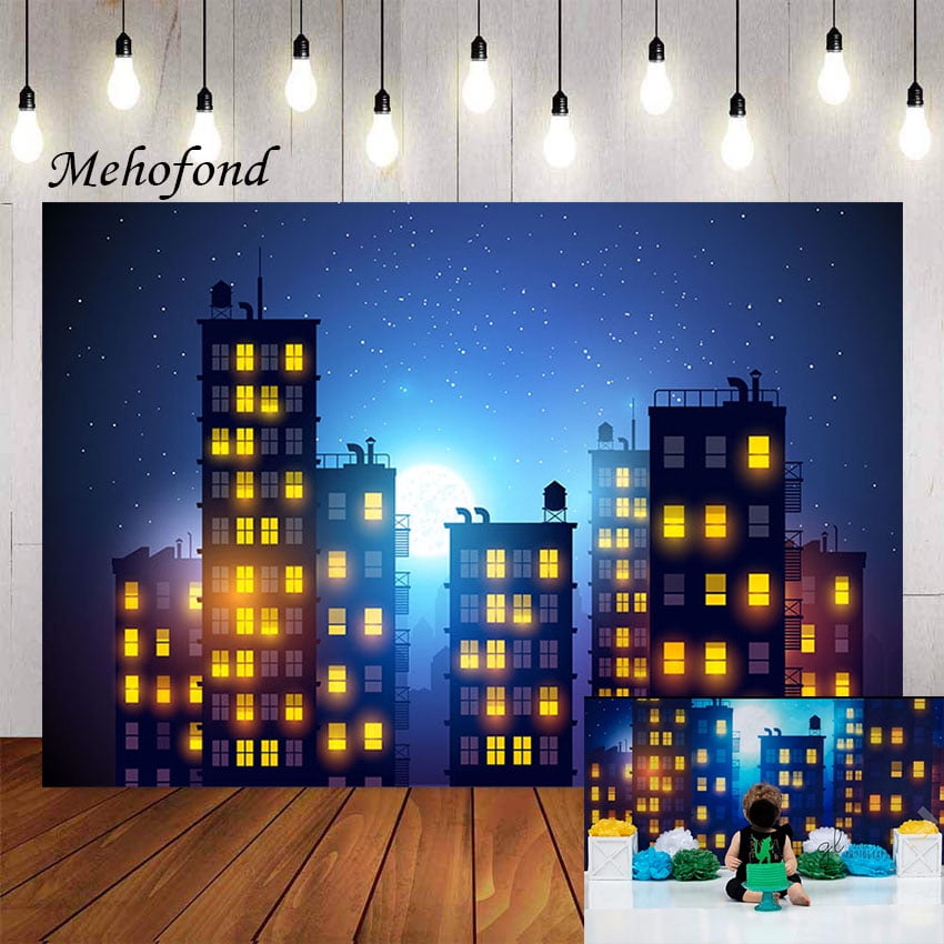 Super Hero Backdrop 3x2m Anime Theme Super City - View #4