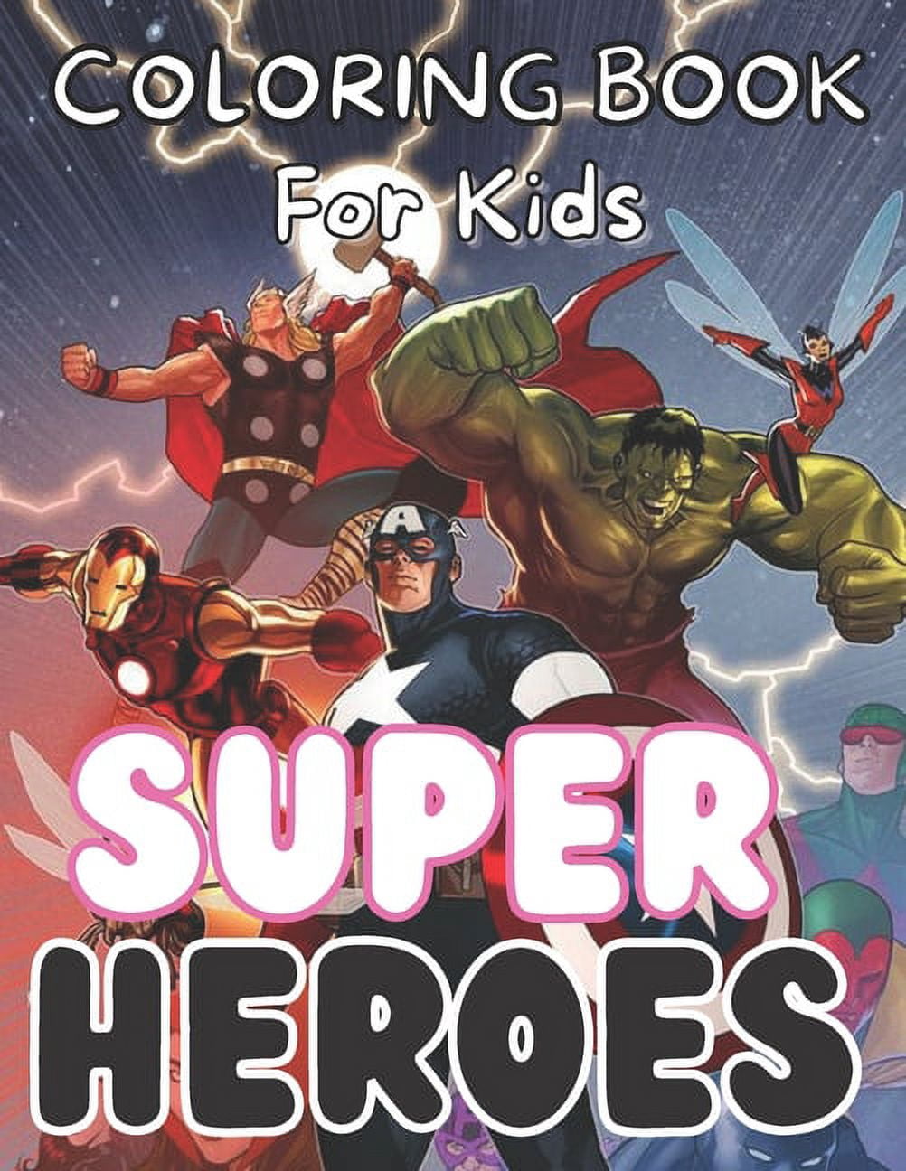 Super Hero coloring book for kids : High-Quality Coloring Book For Kids ...