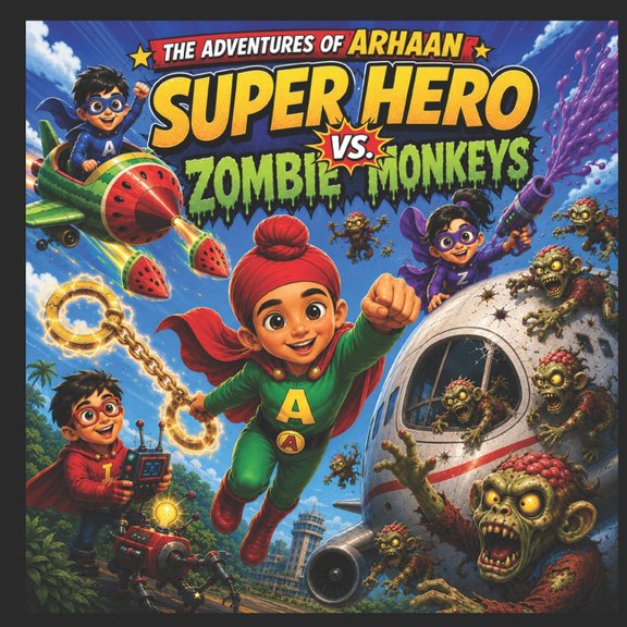 Super Hero vs. Zombie Monkeys: The Adventures of Arhaan, (Paperback)