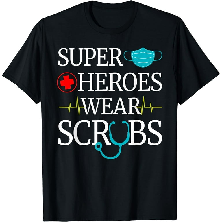 Nurse Shirt - This Super Hero Wears Scrubs Tshirt Nurse Shirt - This Super Hero Wears Scrubs Tshirt