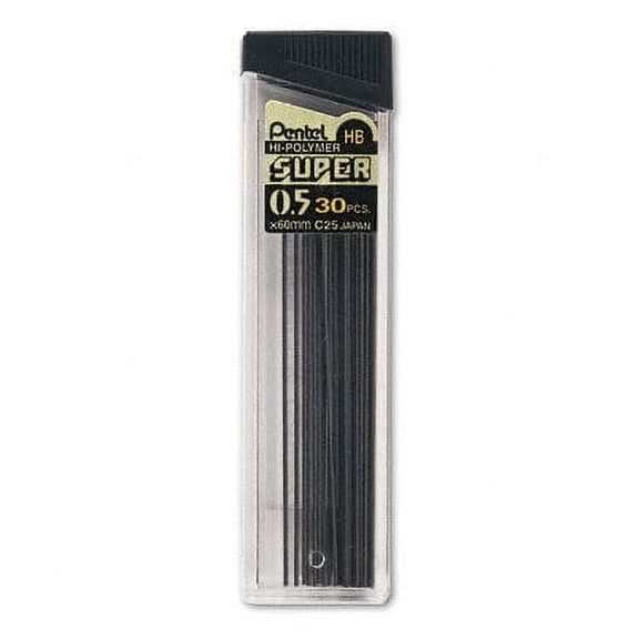 Super Hi-Polymer Lead Refill, 0.5Mm, 30 Leads/Tube [Set of 4]