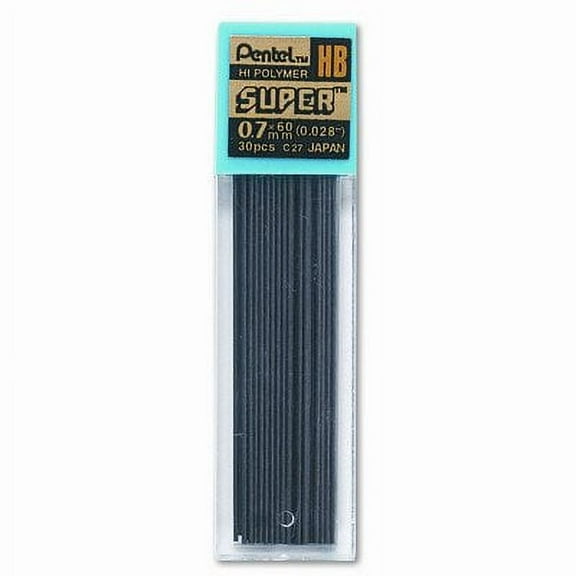 Super Hi-Polymer Lead Refill, 30 Leads/Tube Set of 4