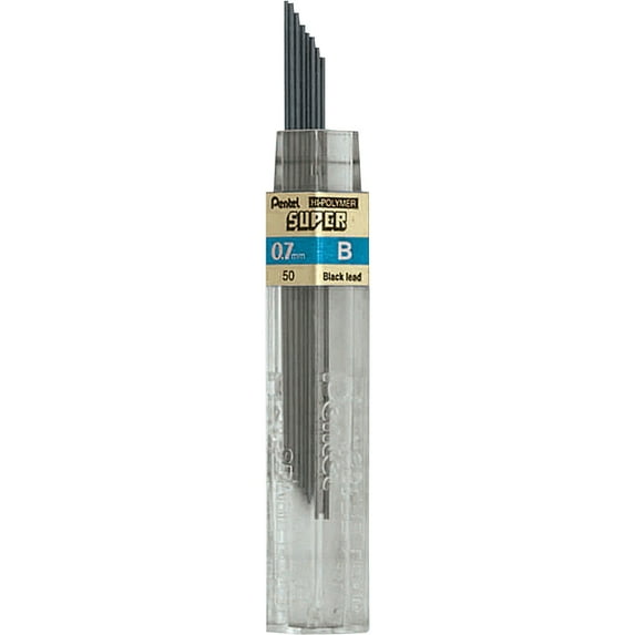 Super Hi-Polymer Lead Refills, 0.7 Mm, B, Black, 12/tube | Bundle of 5 Packs