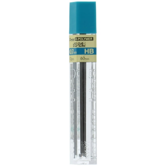 Super Hi-Polymer Lead Refills, 0.7 Mm, Hb, Black, 12/tube | Bundle of 5 Packs