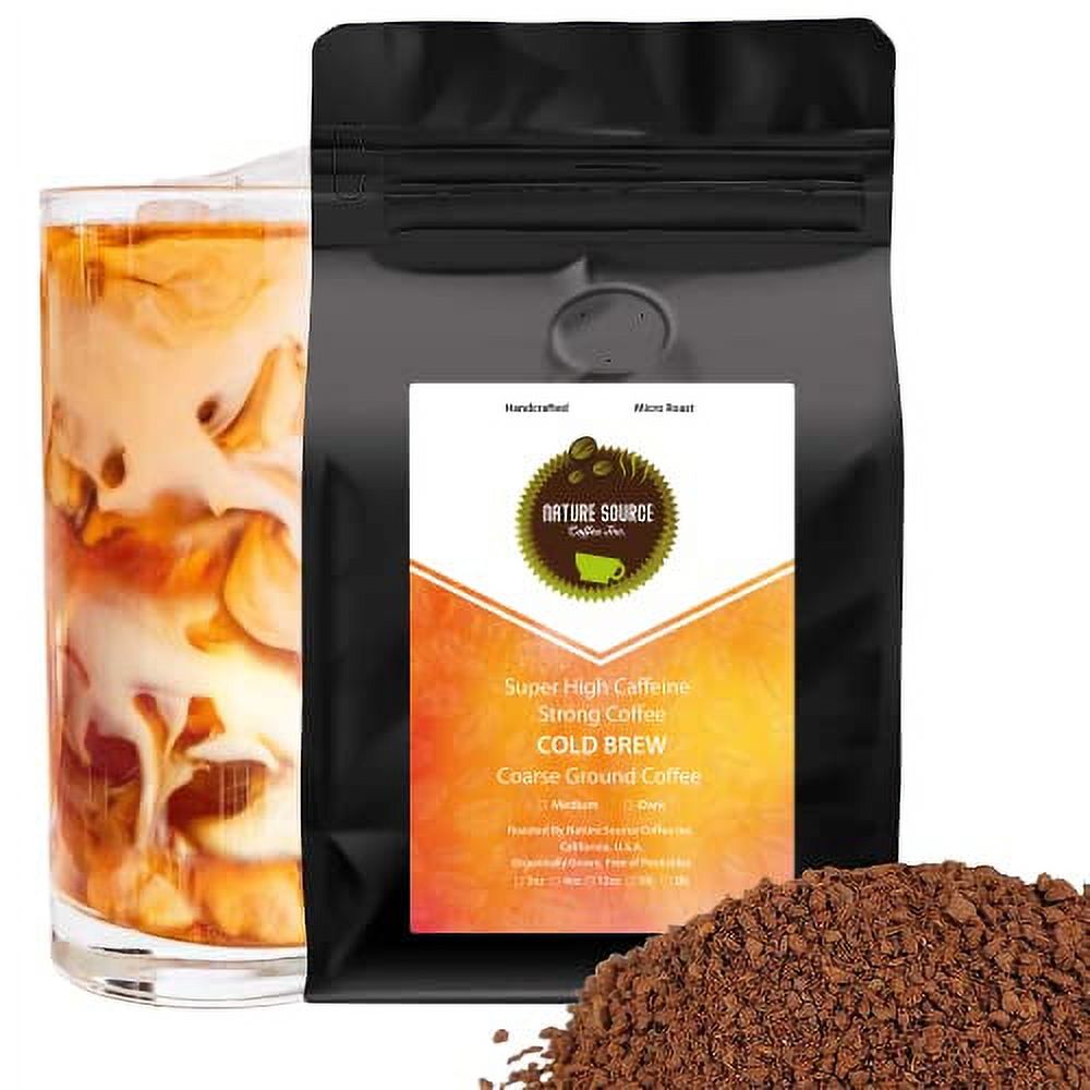 Super High Caffeine Cold Brew Strong Robusta Coffee Organic