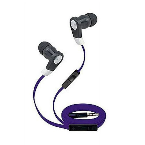 Super High Clarity 3.5mm Stereo Earbuds/ Headphone for Vertu Signature Touch,General Mobile GM5, Lenovo P2, Vibe K6, PALM Pixi Plus, Pixi (Purple) - w/ Mic & Volume Control + MND Stylus
