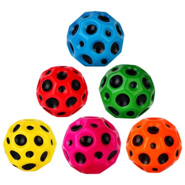 PAKSPAK 4 Pack Galaxy Bounce Balls - Super High Jumping Bouncy Ball For Kids, PU Material, Improves Hand-Eye Coordination