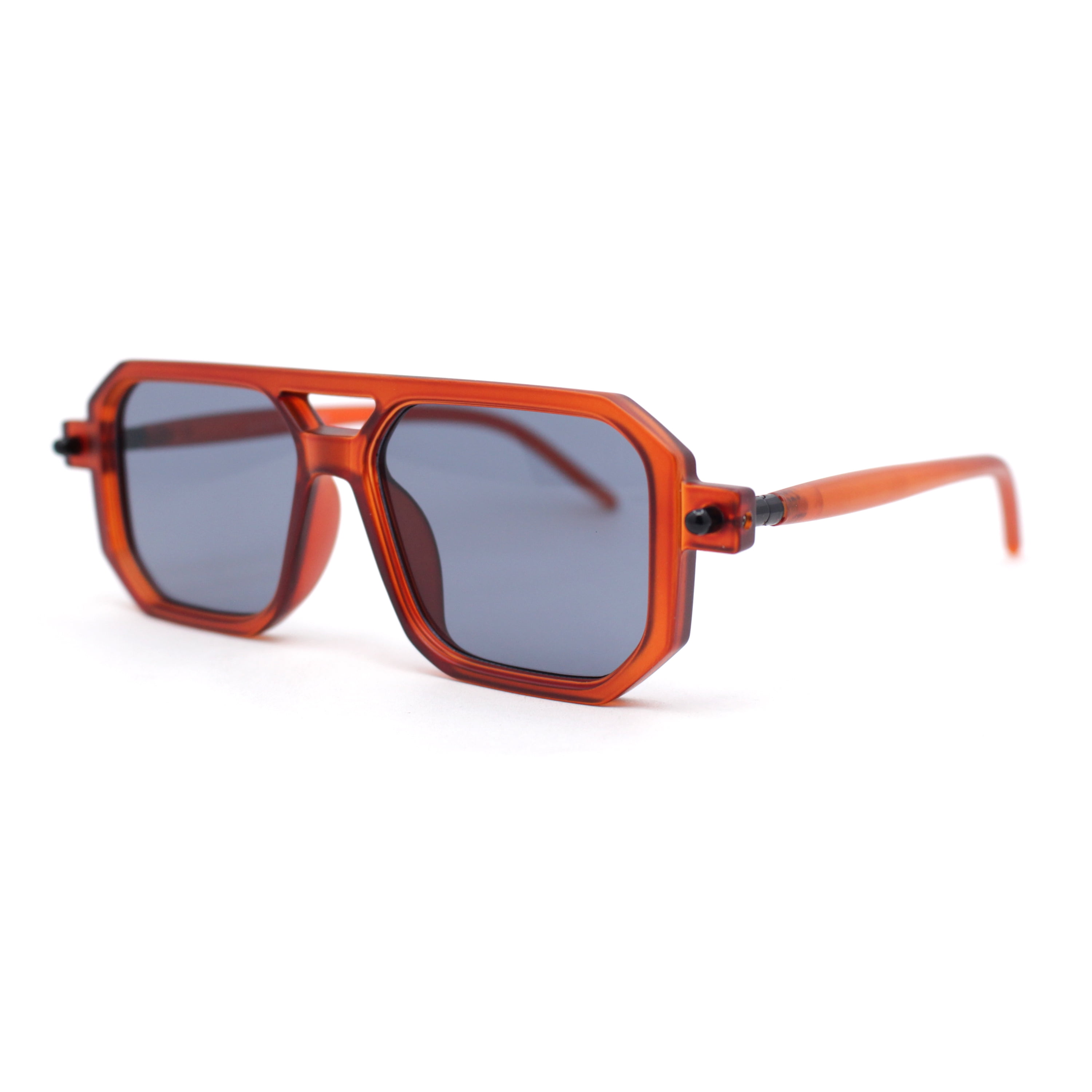 Super Hipster Squared Rectangle Racer Gentlemens Sunglasses Brown ...