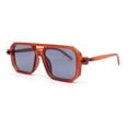 thumbnail image 1 of Super Hipster Squared Rectangle Racer Gentlemens Sunglasses Brown - Black, 1 of 4