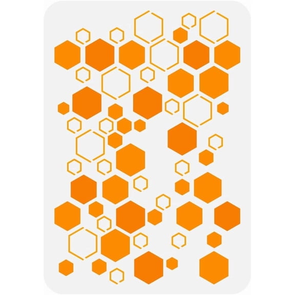 Super Honeycomb Painting Stencil - 8.3x11.7inch Reusable Honeycomb Pattern Decorative Floral Stencil for Wall Wood Floor Tile Canvas Fabric Furniture