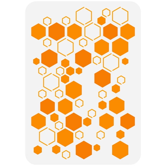 Super Honeycomb Painting Stencil - 8.3x11.7inch Reusable Honeycomb Pattern Decorative Floral Stencil for Wall Wood Floor Tile Canvas FabricDIY