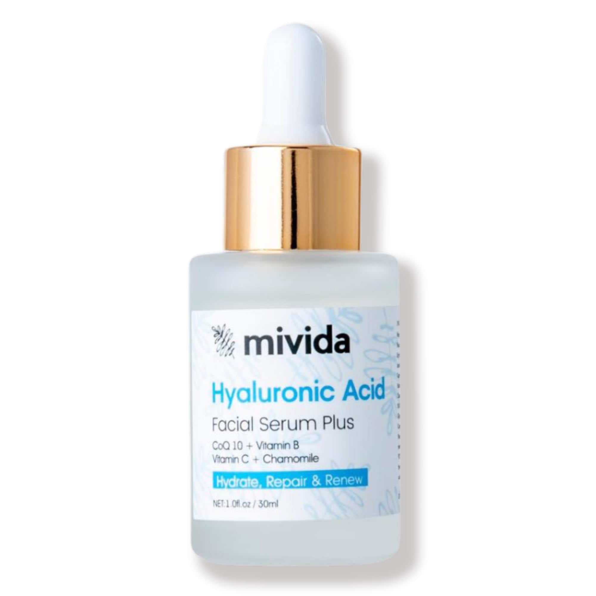 Super HyaluronicAcid Serum For Face With CoQ10, Vit B, C & Chamomile Sensitive Skin Safe