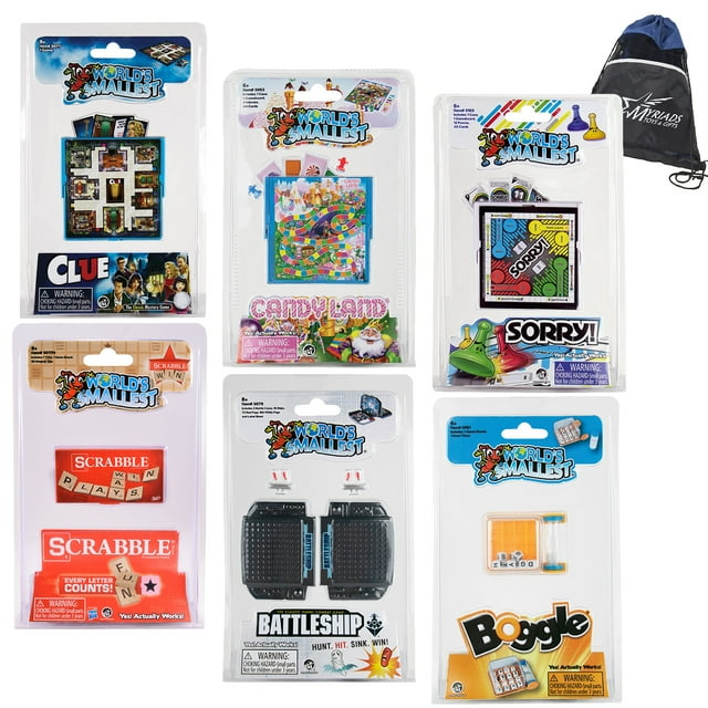 Super Impulse World's Smallest Classic Board Games Bundle Clue, Candy