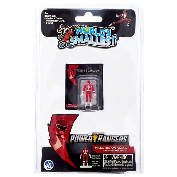 Super Impulse World's Smallest Red Ranger Micro Action Figure, 1.25"