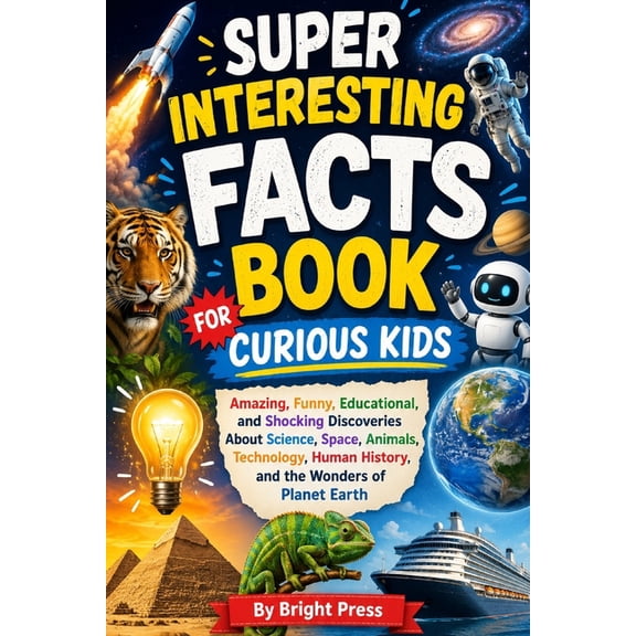 Super Interesting Facts Book For Curious Kids: Amazing, Funny, Educational, and Shocking Discoveries About Science, Spac, (Paperback)