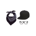 thumbnail image 1 of Super Italian Brothers Costume Kit, Hat Sunglass Bandana Black Clear, 1 of 4