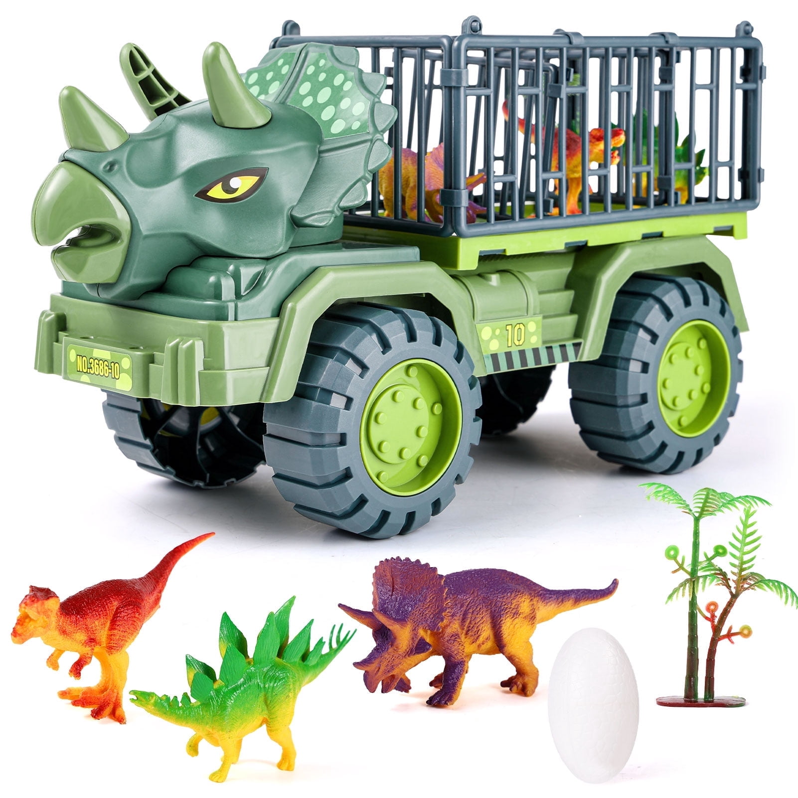 Super Joy Dinosaur Transporter Vehicle, Triceratops Dino Truck with ...