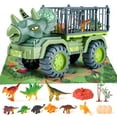thumbnail image 1 of Super Joy Dinosaur Truck Toys for Kids Triceratops Transport Car with Dino Figures Play Mat Eggs Capture Set STEM Learning Toys for Boys Girls Ages 3 to 8 Christmas Gift, 1 of 7