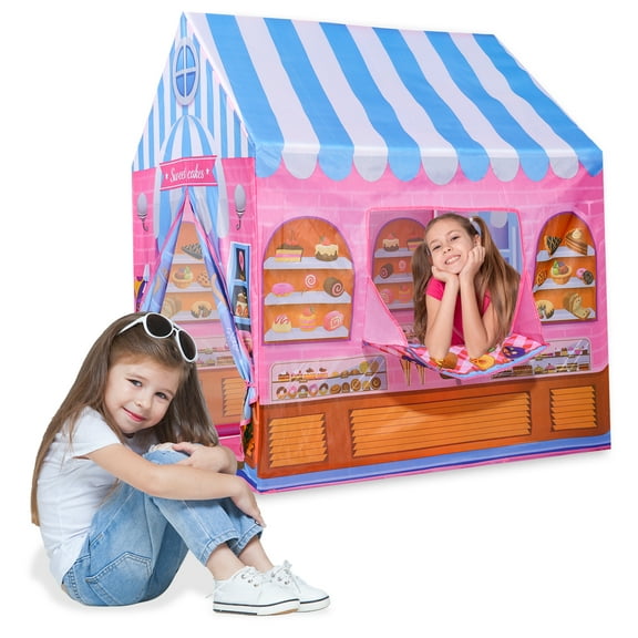 Super Joy Pink Candy Princess Kids Tent Playhouses Tent for Kids Outdoor Indoor Play House Castle Tent Toys Best Gift for Boys Girls